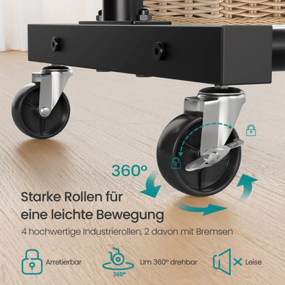 Kleiderständer mit Rollen 50kg – Luis– Minimalistisch & Mobil in Schwarz - nestful