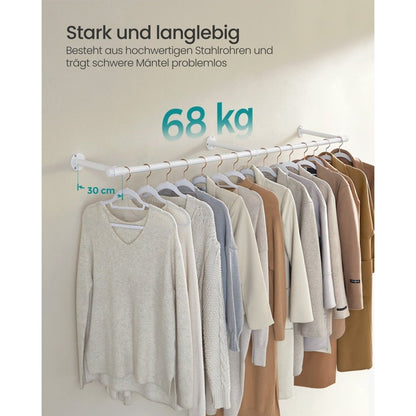 Kleiderstange für die Wand – Sam – Industriestil aus Stahl - nestful