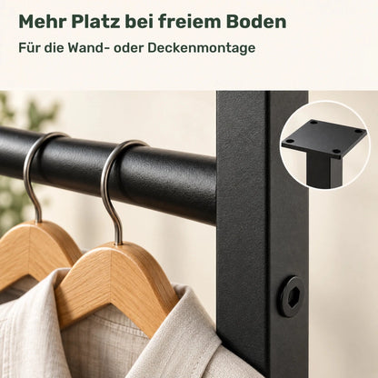 Kleiderstange für Wand- und Deckenmontage Fenton – aus Metall - nestful