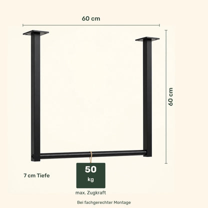 Kleiderstange für Wand- und Deckenmontage Fenton – aus Metall - nestful