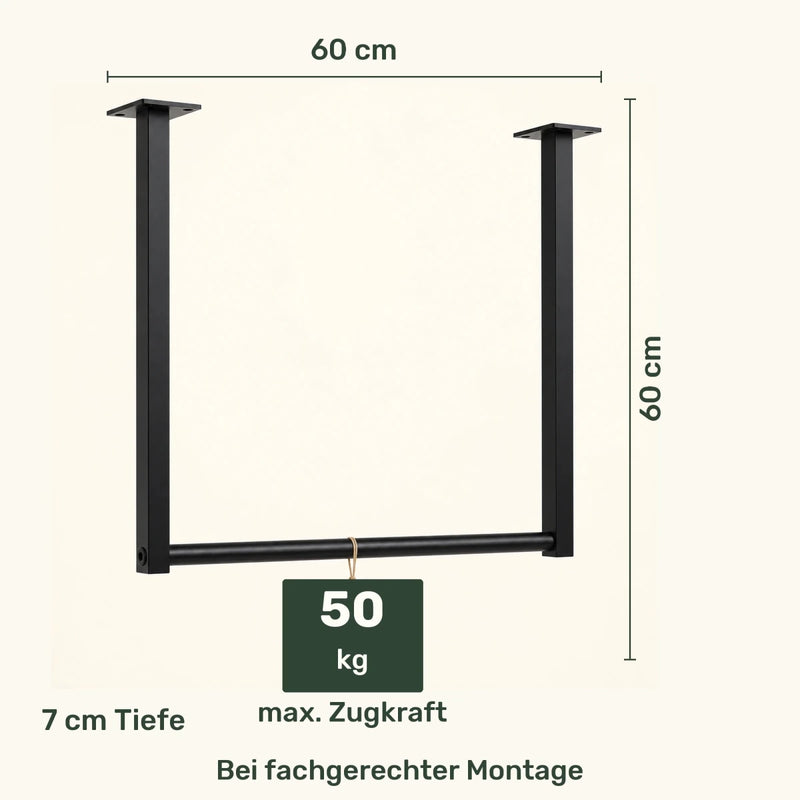 Kleiderstange für Wand- und Deckenmontage Fenton – aus Metall - nestful