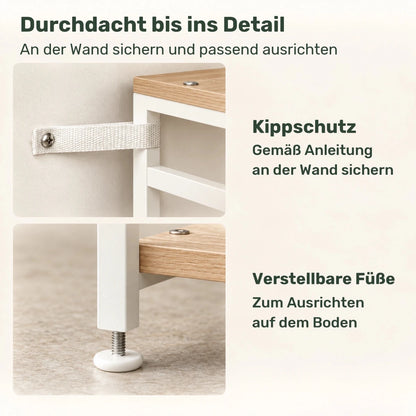Kleidersystem mit Ablagen Rasmus – bis 194 kg, 2 Breiten - nestful