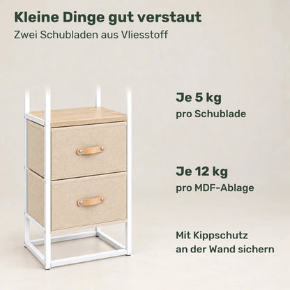 Kleidersystem mit Schubladen Arvid – 130 kg, ausziehbar 150–180 cm - nestful