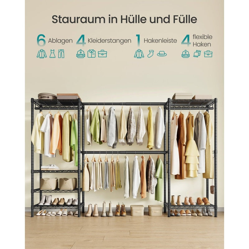 Kleidersystem – Valentin – mit verstellbaren Ablagen und Haken - nestful