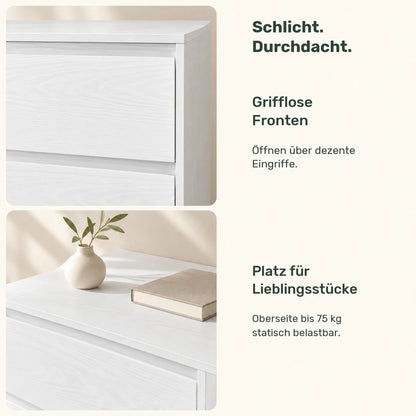 Kommode 119,4 cm – Levin – mit 6 Schubladen - nestful