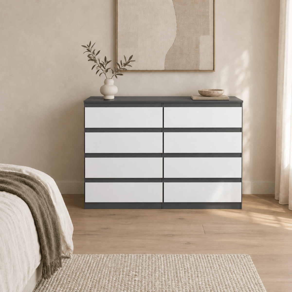 Kommode 120 cm – Gabriel – mit 8 Schubladen - nestful