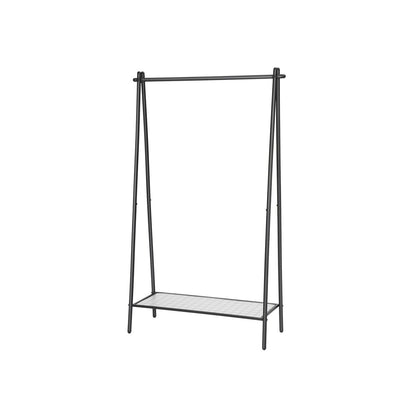 Premium Stahl Kleiderständer 40kg – Henry - Stehend mit Ablage - nestful