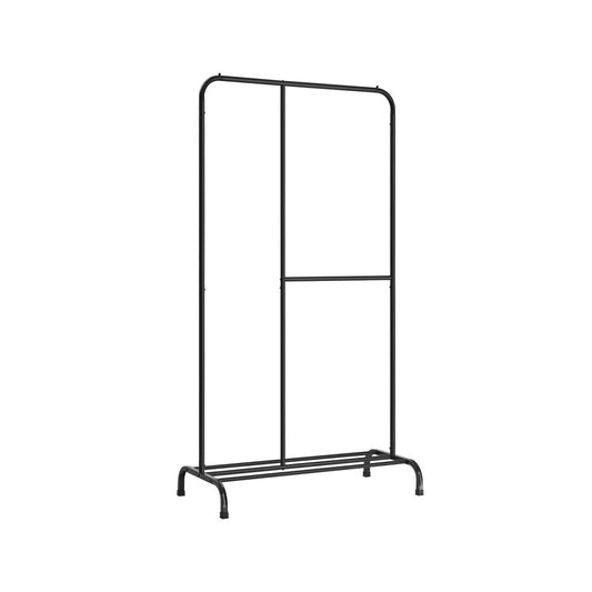 Premium Stahl Kleiderständer 70kg – Paul - Stehend mit Schuhablage - nestful
