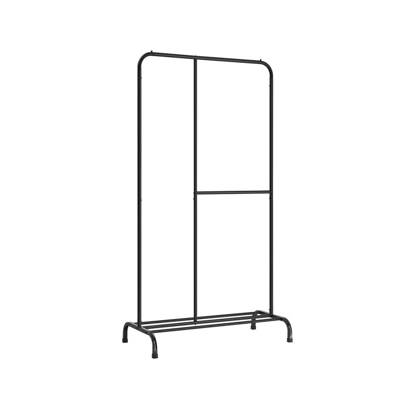 Premium Stahl Kleiderständer 70kg – Paul - Stehend mit Schuhablage - nestful