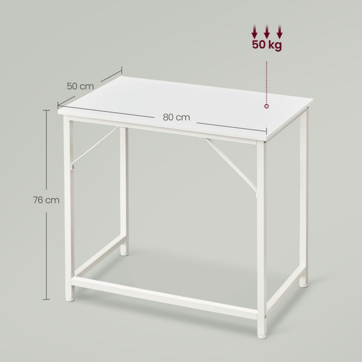 Schmaler Schreibtisch – Luca – Kompakt & Klein im Industrie - Design - nestful