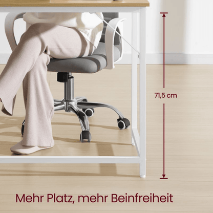 Schmaler Schreibtisch – Luca – Kompakt & Klein im Industrie - Design - nestful