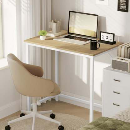 Schmaler Schreibtisch – Luca – Kompakt & Klein im Industrie - Design - nestful