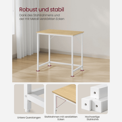 Schmaler Schreibtisch – Luca – Kompakt & Klein im Industrie - Design - nestful