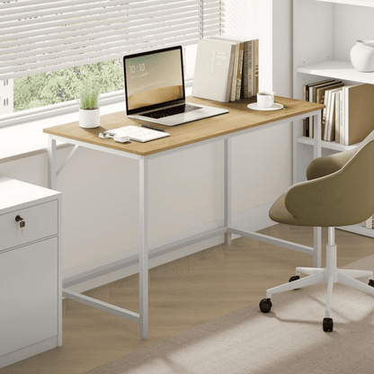 Schmaler Schreibtisch – Luca – Kompakt & Klein im Industrie - Design - nestful