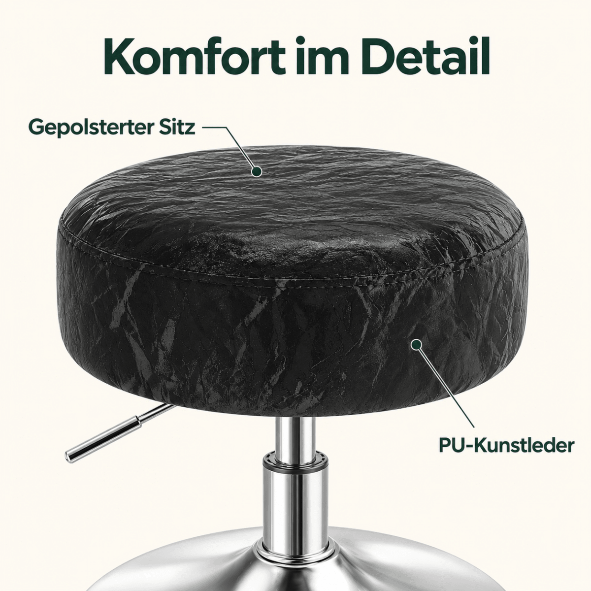 Schminkhocker Celine – höhenverstellbar und drehbar - nestful
