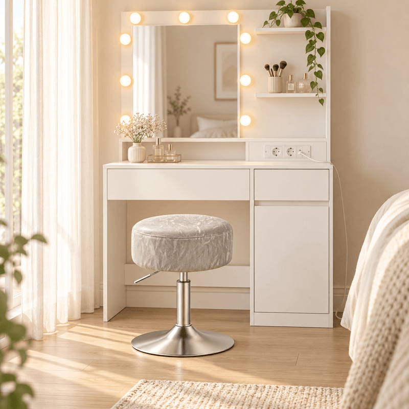 Schminkhocker Celine – höhenverstellbar und drehbar - nestful