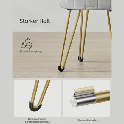Schminktisch Hocker - Aveline - mit Stauraum, 4 Farben - nestful