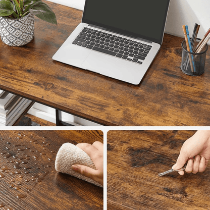 Schreibtisch 100 × 50 cm – Milo – mit 2 Ablagen im Industrie - Design - nestful