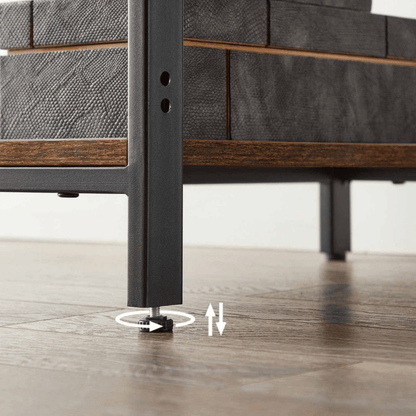 Schreibtisch 100 × 50 cm – Milo – mit 2 Ablagen im Industrie - Design - nestful