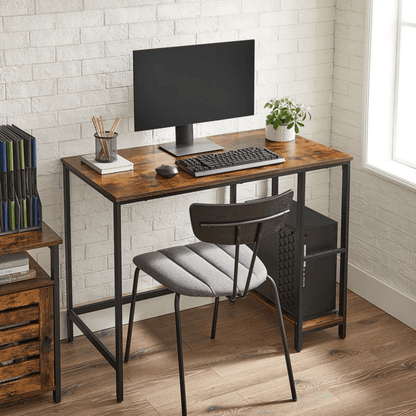 Schreibtisch 100 × 50 cm – Milo – mit 2 Ablagen im Industrie - Design - nestful