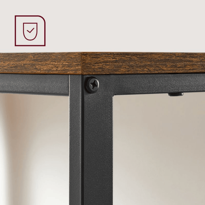 Schreibtisch 100 × 50 cm – Milo – mit 2 Ablagen im Industrie - Design - nestful