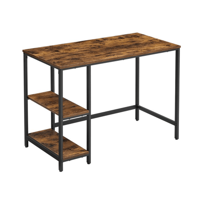 Schreibtisch 100 × 50 cm – Milo – mit 2 Ablagen im Industrie - Design - nestful