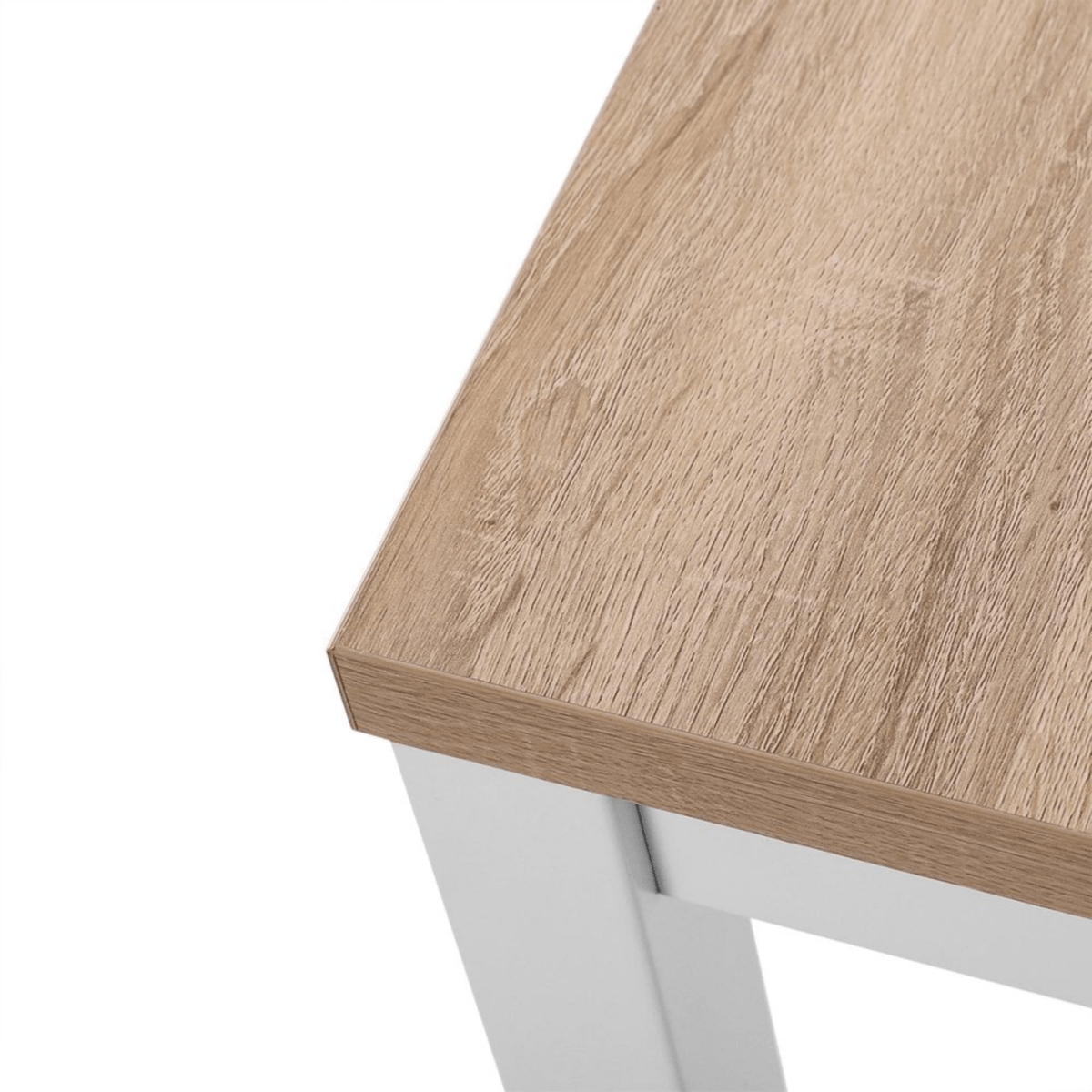 Schreibtisch 120 × 60 cm – Elio – stabiler Bürotisch in Weiß & Holzoptik - nestful