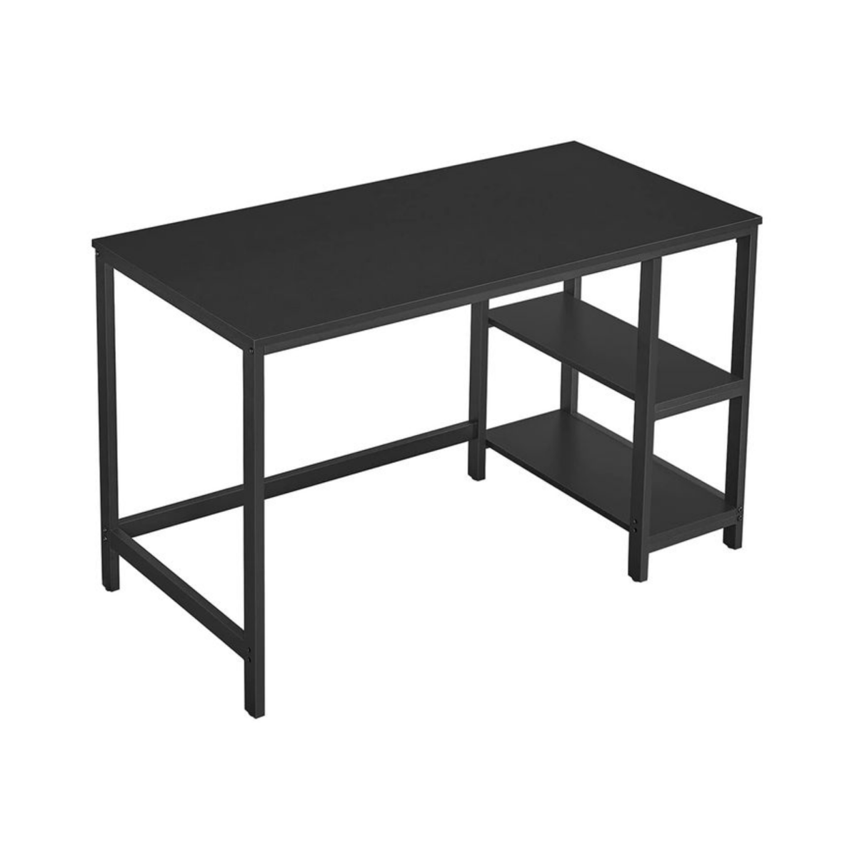 Schreibtisch 120 × 60 cm – Enzo – mit 2 Ablagen im Industrie - Design - nestful