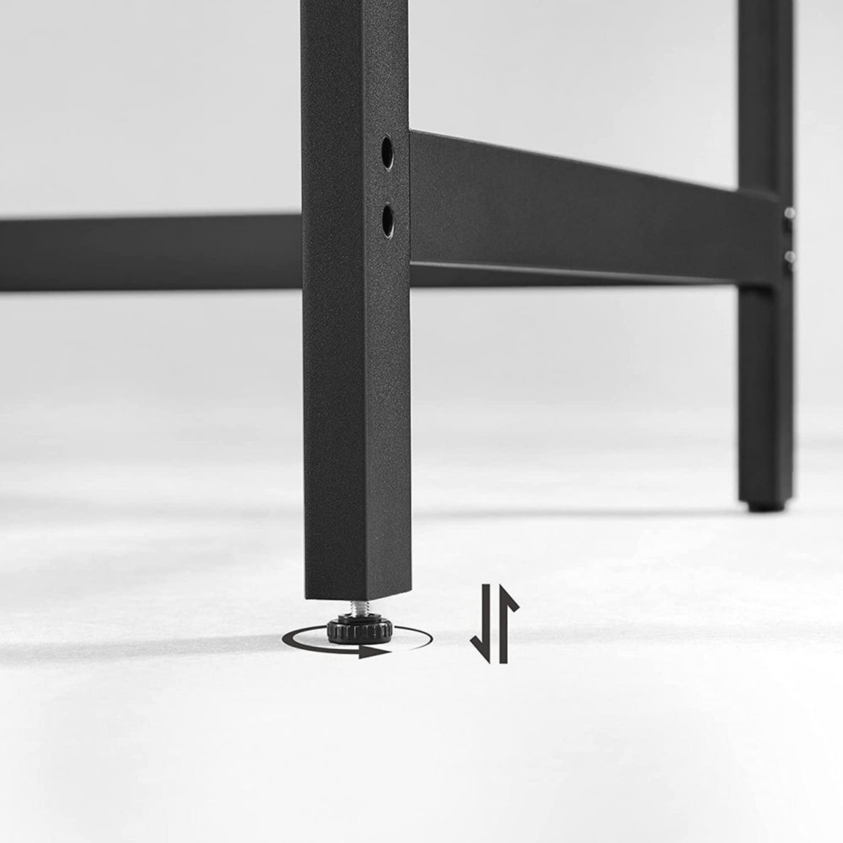 Schreibtisch 120 × 60 cm – Enzo – mit 2 Ablagen im Industrie - Design - nestful