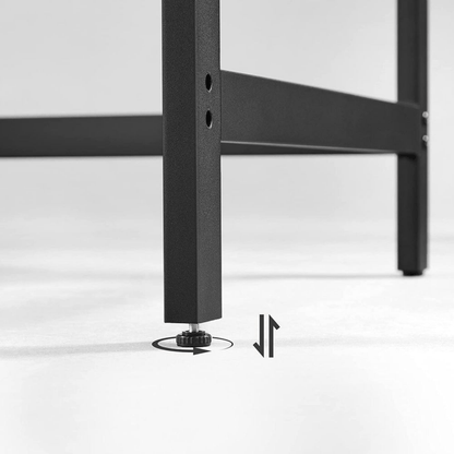 Schreibtisch 120 × 60 cm – Enzo – mit 2 Ablagen im Industrie - Design - nestful