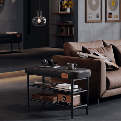 Schuhbank - Elena - mit Sitzbank - Tintenschwarz - nestful