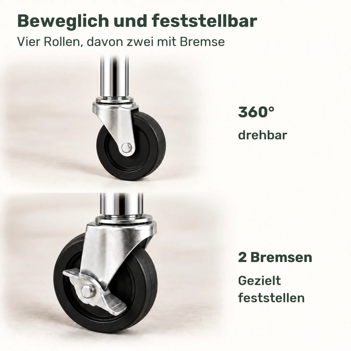 Schwerlast-Kleiderständer auf Rollen Max – 110 kg, ausziehbar 160–200 cm - nestful