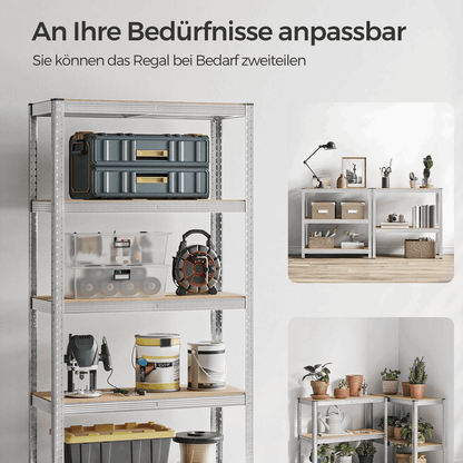 Schwerlastregal - Max - 180x90x40cm bis 875 kg belastbar - 2er Set - nestful