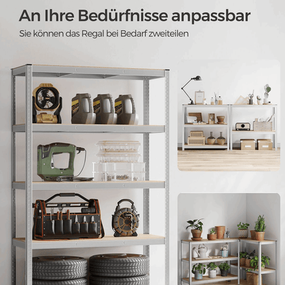 Schwerlastregal - Max Plus - 200x120x60cm bis 875 kg belastbar - 2er Set - nestful