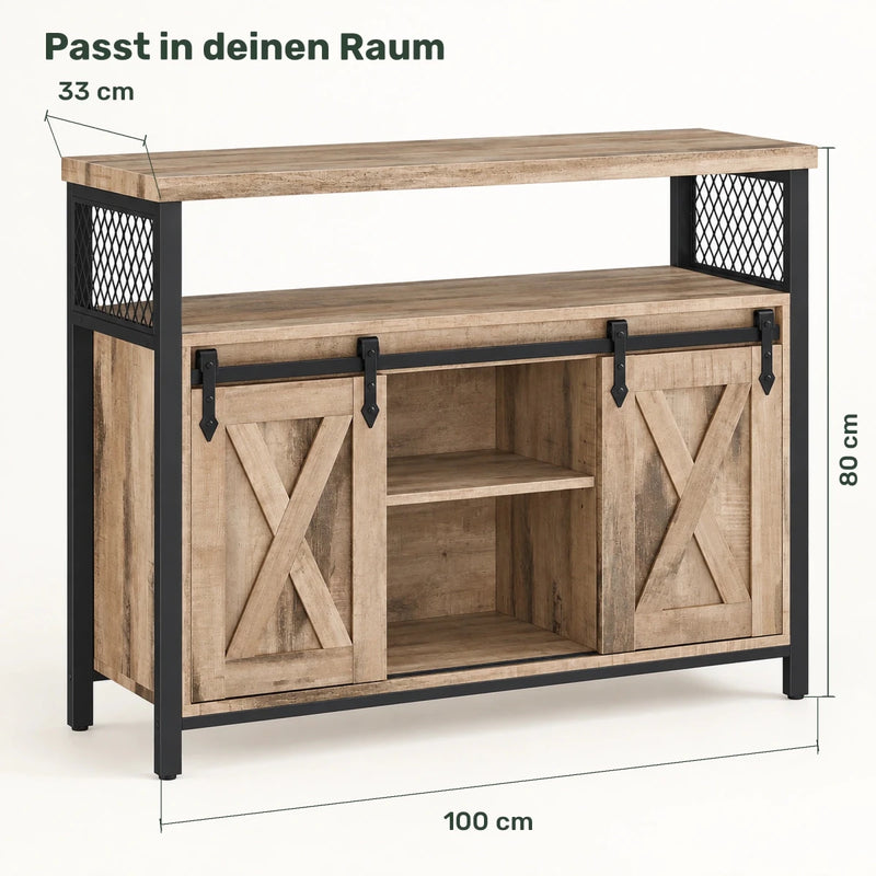 Sideboard 100 cm – Mats – mit 2 Schiebetüren - nestful