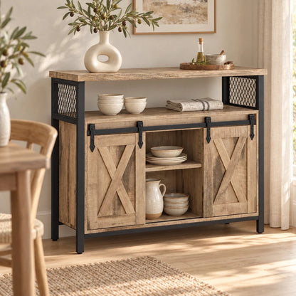 Sideboard 100 cm – Mats – mit 2 Schiebetüren - nestful