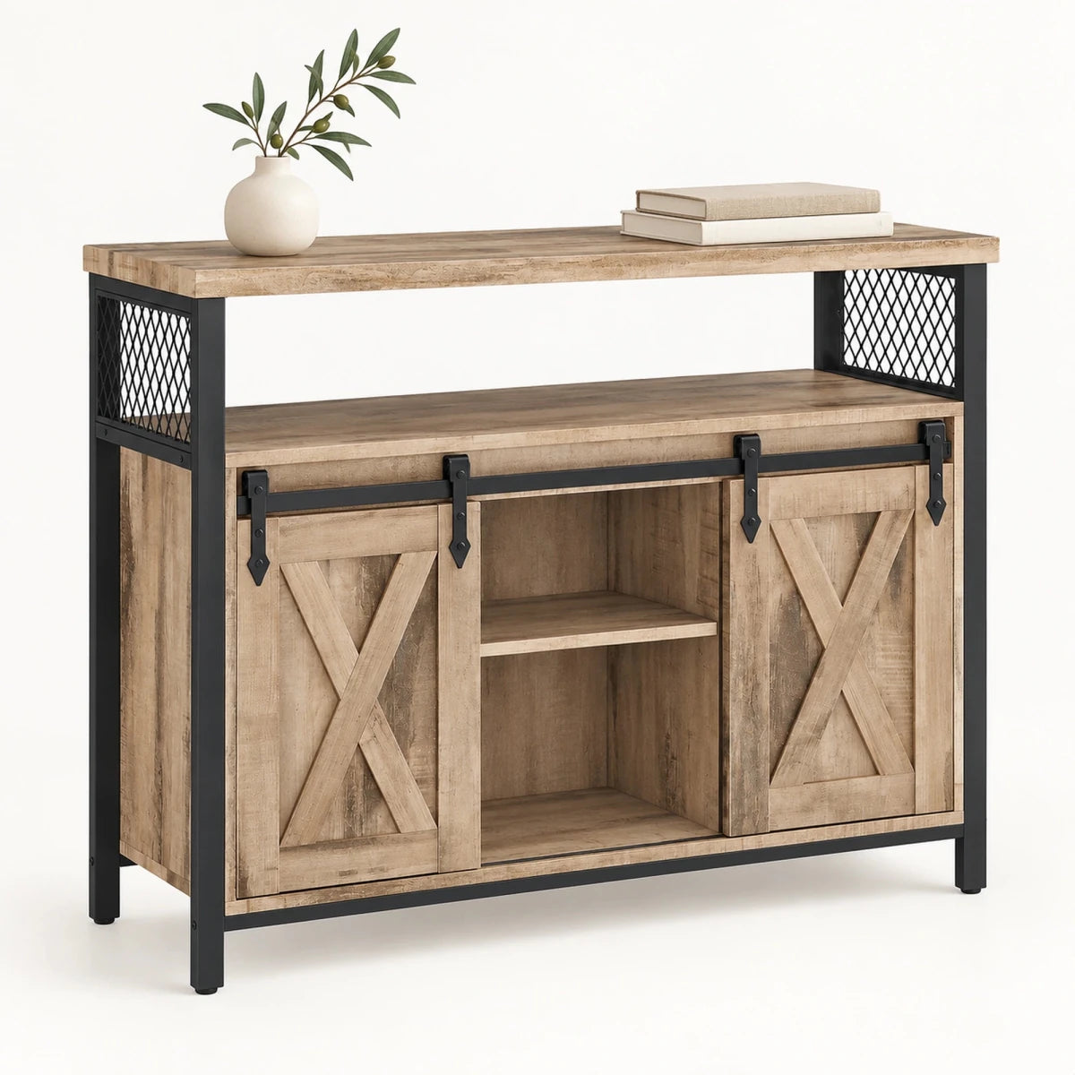 Sideboard 100 cm – Mats – mit 2 Schiebetüren - nestful