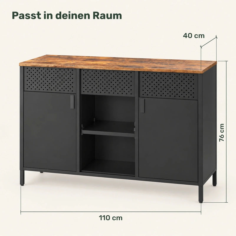 Sideboard 110 cm – Lennart – mit 2 Türen und Schublade - nestful