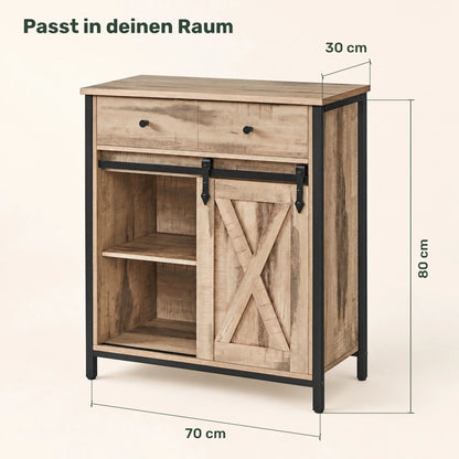 Sideboard 70 cm – Bennet – mit Schiebetür und Schublade - nestful