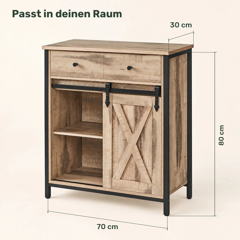 Sideboard 70 cm – Bennet – mit Schiebetür und Schublade - nestful