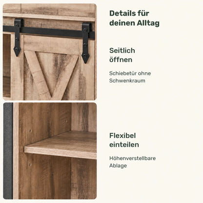 Sideboard 70 cm – Bennet – mit Schiebetür und Schublade - nestful