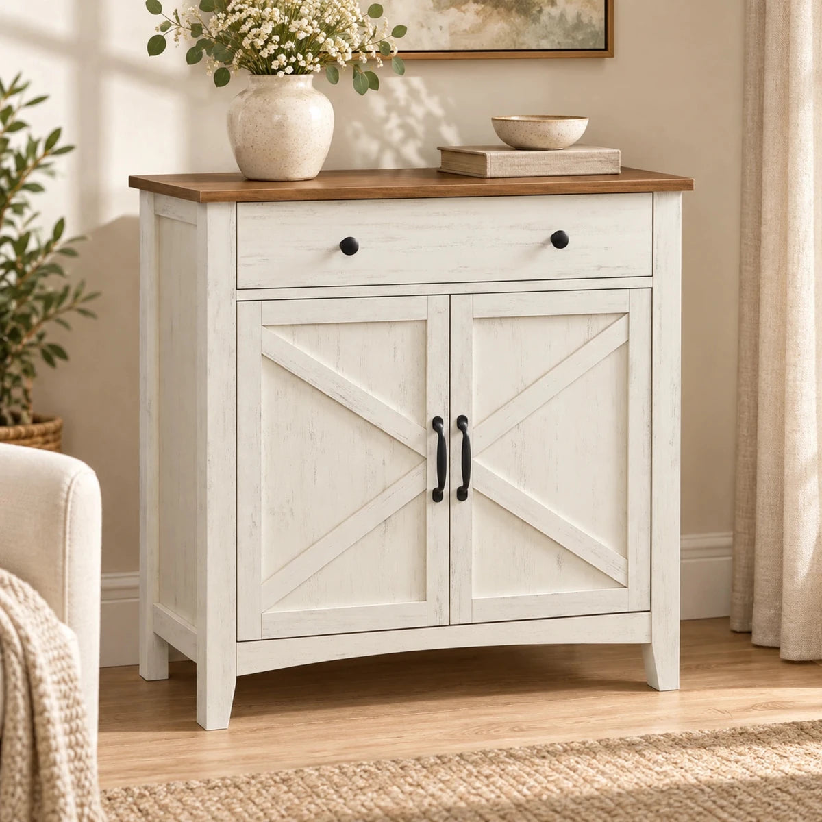 Sideboard 80 cm – Henrik – mit Schublade und 2 Türen - nestful