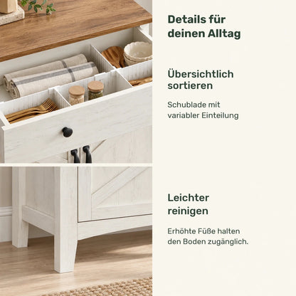 Sideboard 80 cm – Henrik – mit Schublade und 2 Türen - nestful
