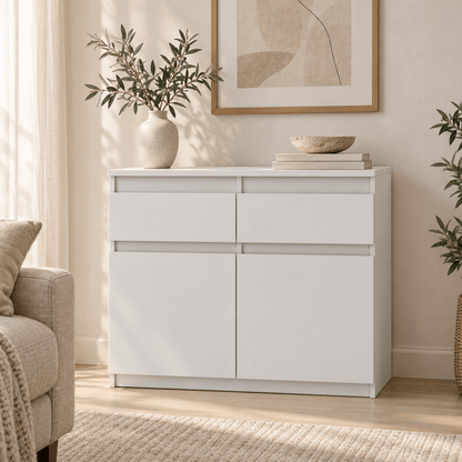 Sideboard 80 cm – Noah – mit 2 Schubladen und 2 Türen - nestful