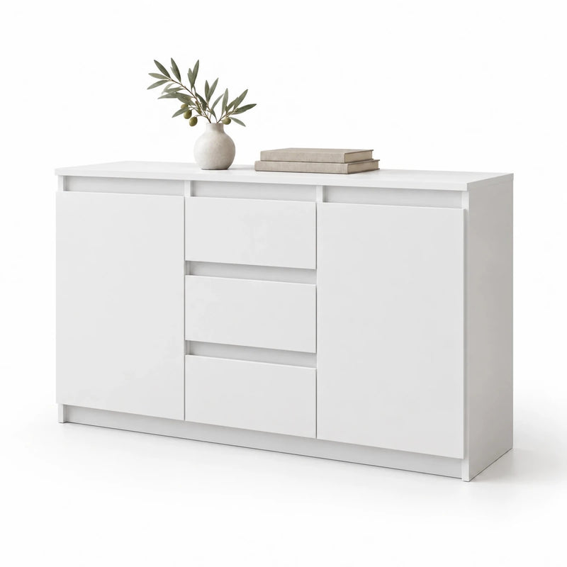 Sideboard mit 3 Schubladen Mikel – 120 cm, mit 2 Türen - nestful
