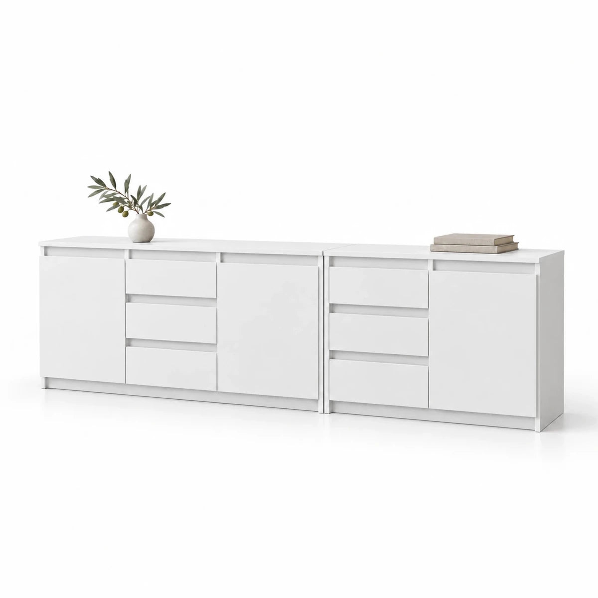 Sideboard-Set Mikel – 200 cm, 6 Schubladen und 3 Türen - nestful