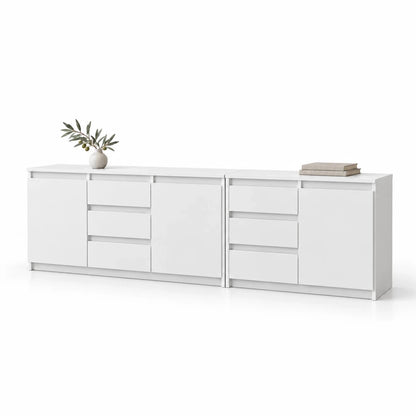 Sideboard-Set Mikel – 200 cm, 6 Schubladen und 3 Türen - nestful
