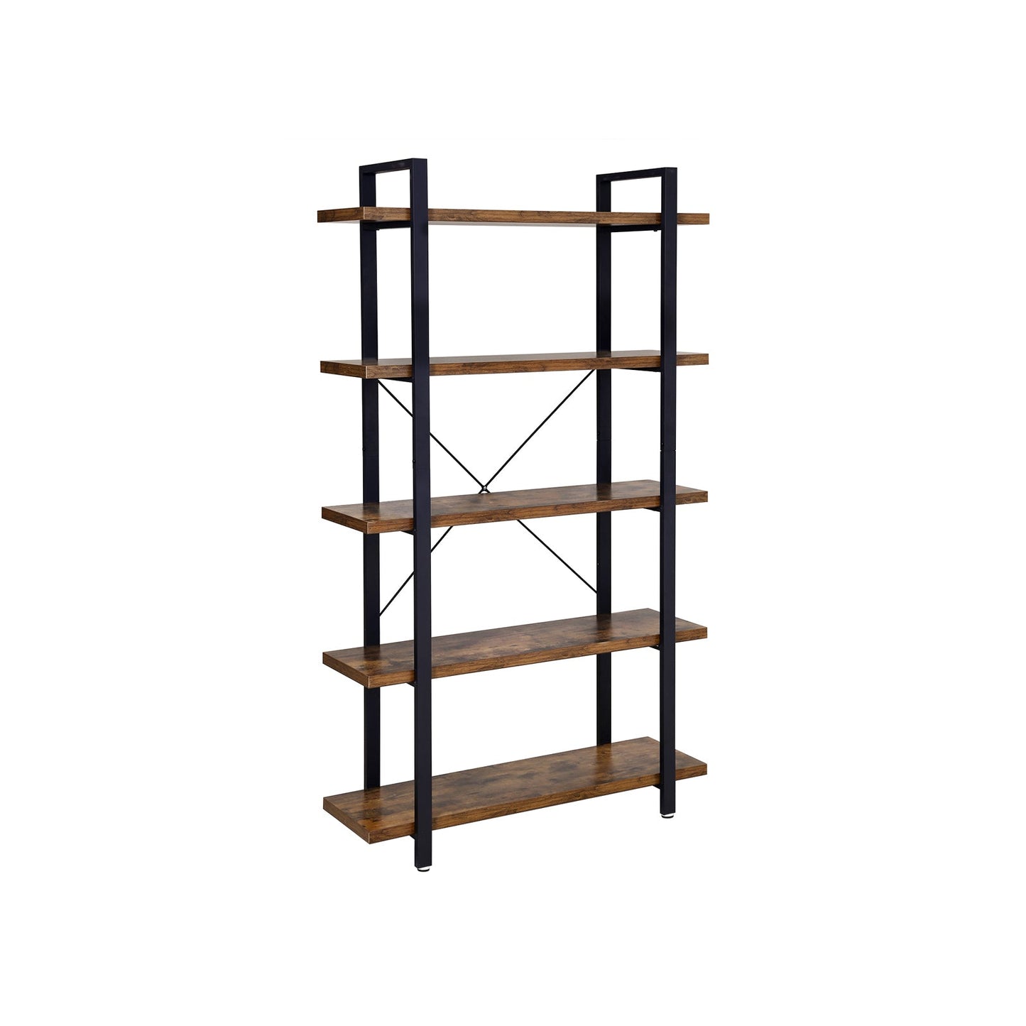 Stable standing shelf with 5 shelf levels