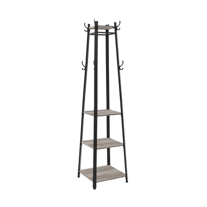 Coat stand with 3 shelves