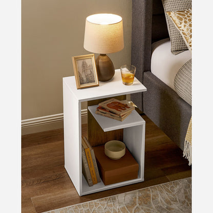 Side table with shelf